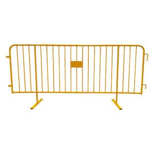 picture of a 1 inch yellow barricade making events easy