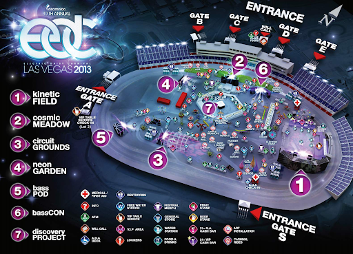 Layout of a venue