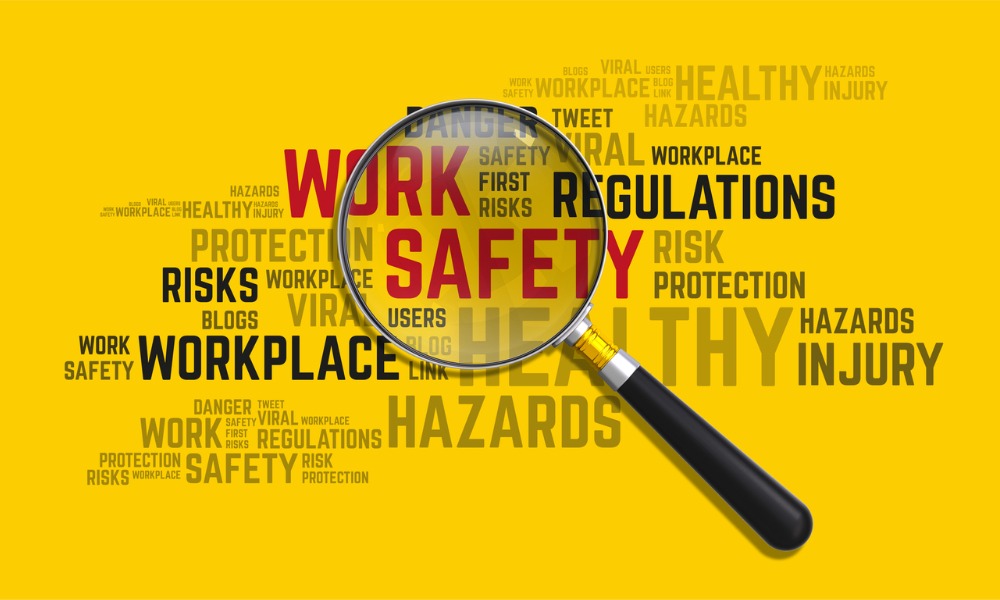 picture of work safety regulation words