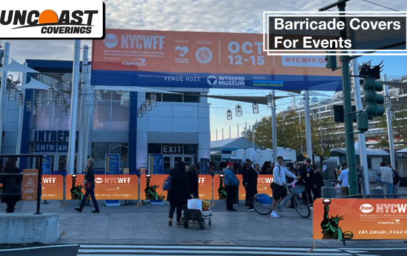 types of barricade covers banner