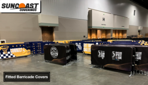 fitted barricade cover banner