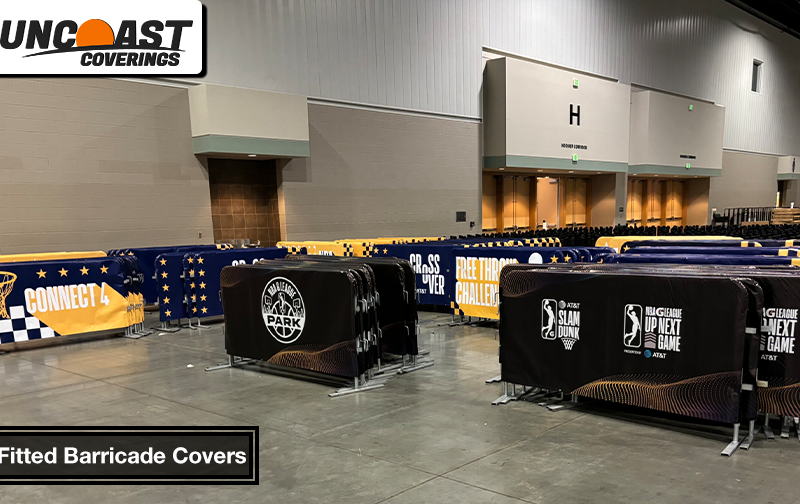 fitted barricade cover banner